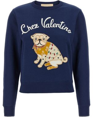 Valentino Garavani 'chez ' Sweatshirt - Blue