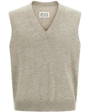 Maison Margiela Bouclé Knit Vest - Grey