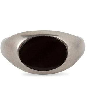 Dries Van Noten Anello 'Stone Signet' - Nero