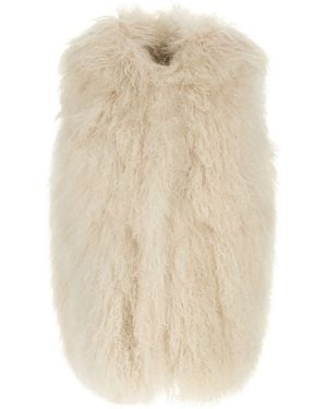 Yves Salomon Long-haired Vest - Natural
