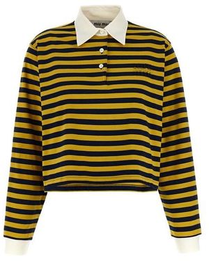 Miu Miu Polo Righe - Verde