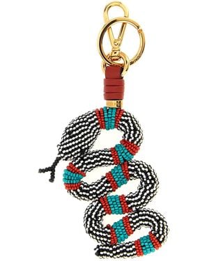 Etro 'Snake' Keyring - White