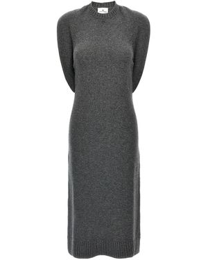 Courreges 'over The Shoulder Drapè' Dress - Grey