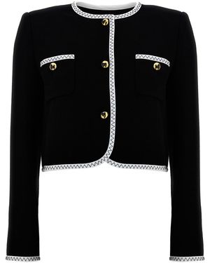 Moschino Crepe Short Jacket - Black