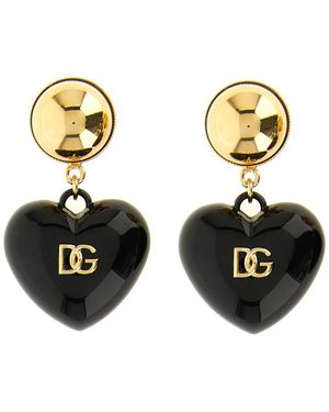 Dolce & Gabbana Dg Heart Earrings - Metallic