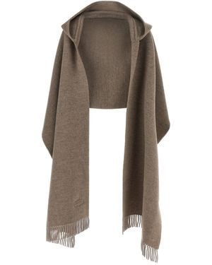 Brunello Cucinelli Schal Mit Integrierter Kapuze - Braun
