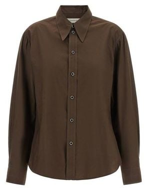 Lemaire Camicia Colletto A Punta - Marrone