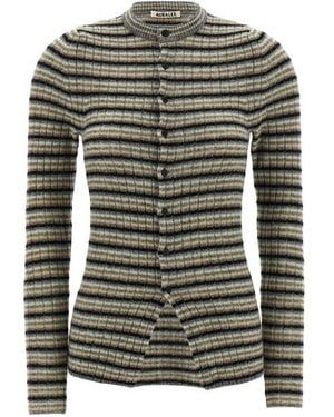 AURALEE Cardigan Righe - Grigio
