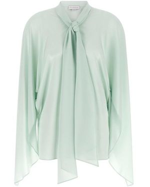 Stella McCartney Camicia Collo Lavallière - Verde