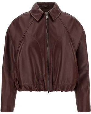 Brunello Cucinelli Nappa Leather Jacket - Brown