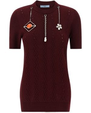 Prada Charms Jumper - Red