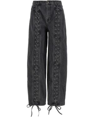 ROTATE BIRGER CHRISTENSEN 'denim Laced Leg' Jeans - Black