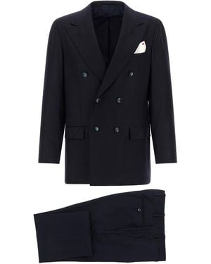 Kiton Virgin Wool And Cashmere Dress - Blue