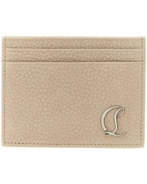 Christian Louboutin 'mooncrest' Card Holder - Natural