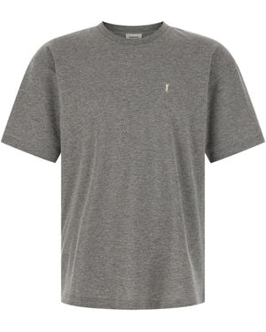 Saint Laurent 'cassandre' T-shirt - Grey