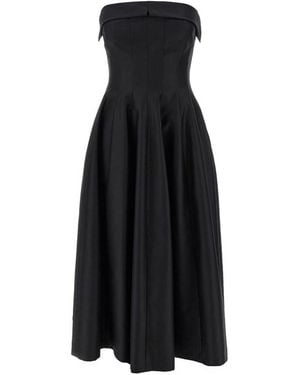 Alberta Ferretti Off-the-shoulder Dress - Black