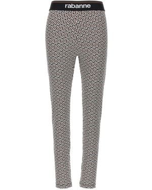 Rabanne Leggings 'Pantalon Jacquard Monogram' - Grigio