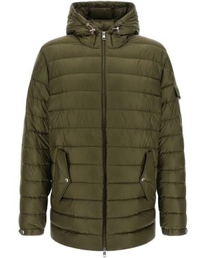 Moncler Oahu Hooded Short Down Parka Jacket - Green