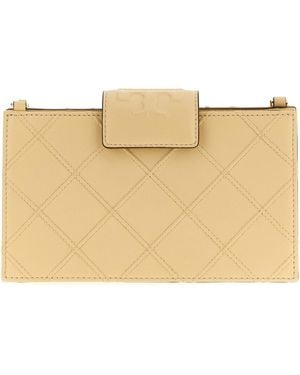 Tory Burch 'fleming' Wallet - Natural