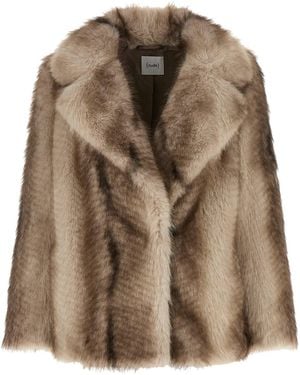 Nude Faux Fur Jacket - Brown