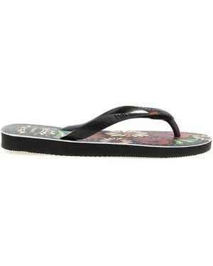 Havaianas Flip-Flops With Embossed Logo - Black