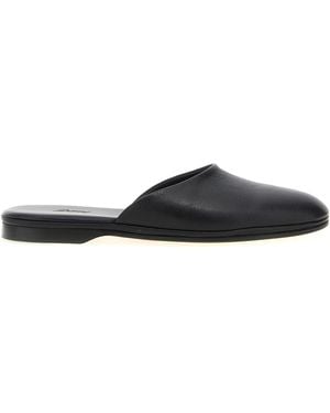 Brioni Leather Sabots - Black