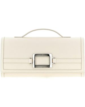 Roger Vivier 'belle Vivier' Clutch - Natural