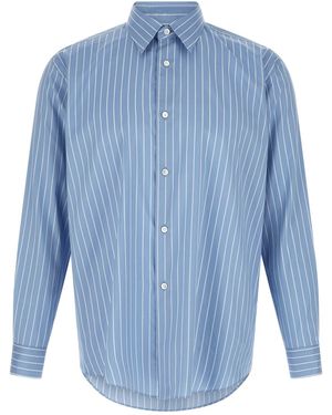 AURALEE Cotton And Silk Shirt - Blue