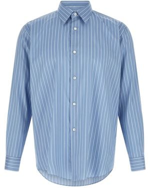 AURALEE Cotton And Silk Shirt - Blue