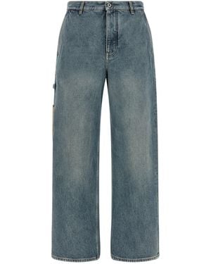 Loewe Leather Pocket Jeans - Blue