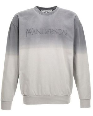 JW Anderson Felpa ricamo logo - Grigio