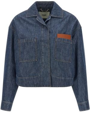 Fendi Chambray Denim Jacket - Blue
