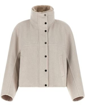 Brunello Cucinelli The 'Crop' Coat - Natural