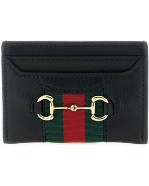 Gucci Kartenetui Mit Horsebit-Detail - Schwarz