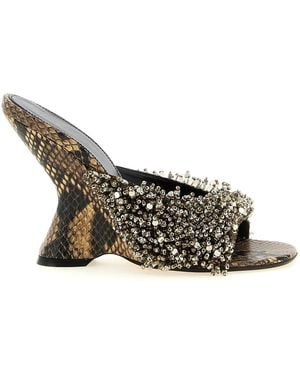 Dries Van Noten Mule Zeppa Scultorea - Metallizzato