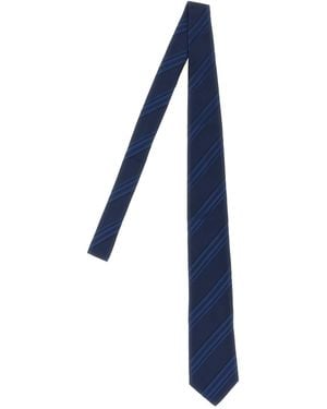 Brunello Cucinelli Operated Stripe Tie - Blue