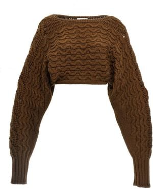 Lemaire 'cable Scarf' Jumper - Natural