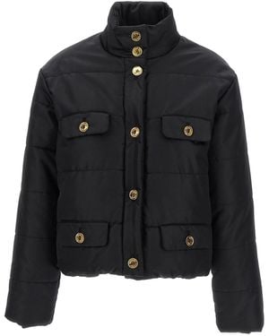 Moschino Logo Button Down Jacket - Black