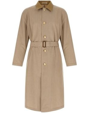 AURALEE Cappotto 'Wool Max Canvas' - Neutro