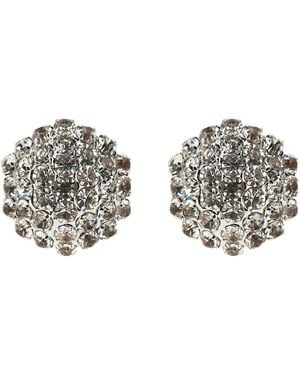 Self-Portrait 'crystal Flower' Earrings - White