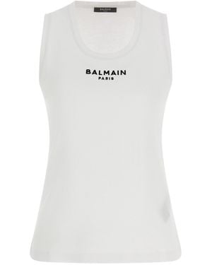 Balmain Tanktop " Paris" - Weiß