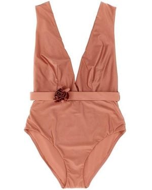 Zimmermann Costume Intero 'Lucky Plunge Flower' - Arancione
