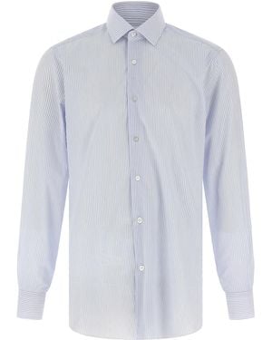Barba Napoli Striped Shirt - White