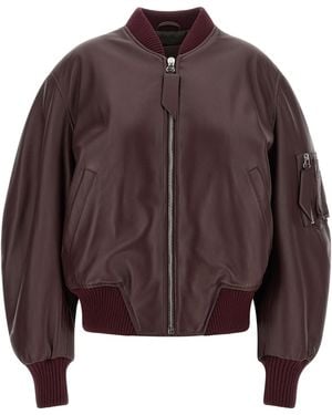 The Attico 'anja' Bomber Jacket - Brown