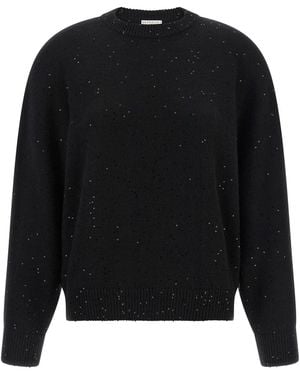 Brunello Cucinelli Jumper With All-Over Sequins - Black