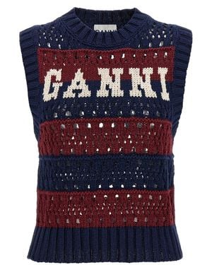 Ganni 'blue Striped' Vest