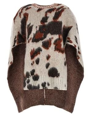 Stella McCartney Maglione a mantella 'Appaloosa' - Marrone