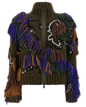 Sacai Cardigan Paisley Jacquard - Nero