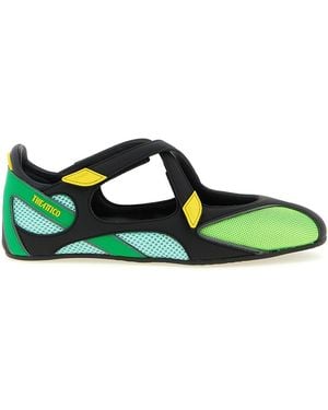 The Attico Ballerina With Mesh Inserts - Green
