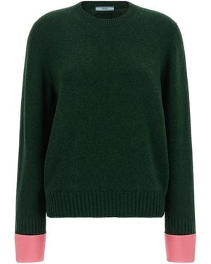 Prada Pullover Mit Abnehmbaren Bündchen - Grün